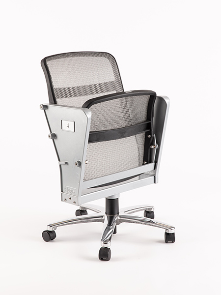 Silver 4Topps Caster Seat on white background