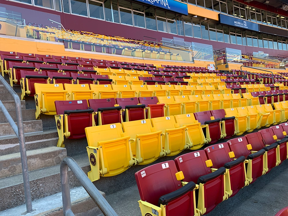 Washignton Commanders traditional stadium seating before 4Topps Install