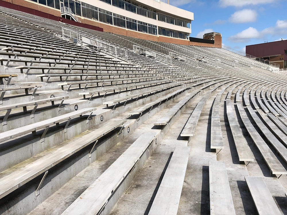 Florida State University traditional stadium seating before 4 Topps install