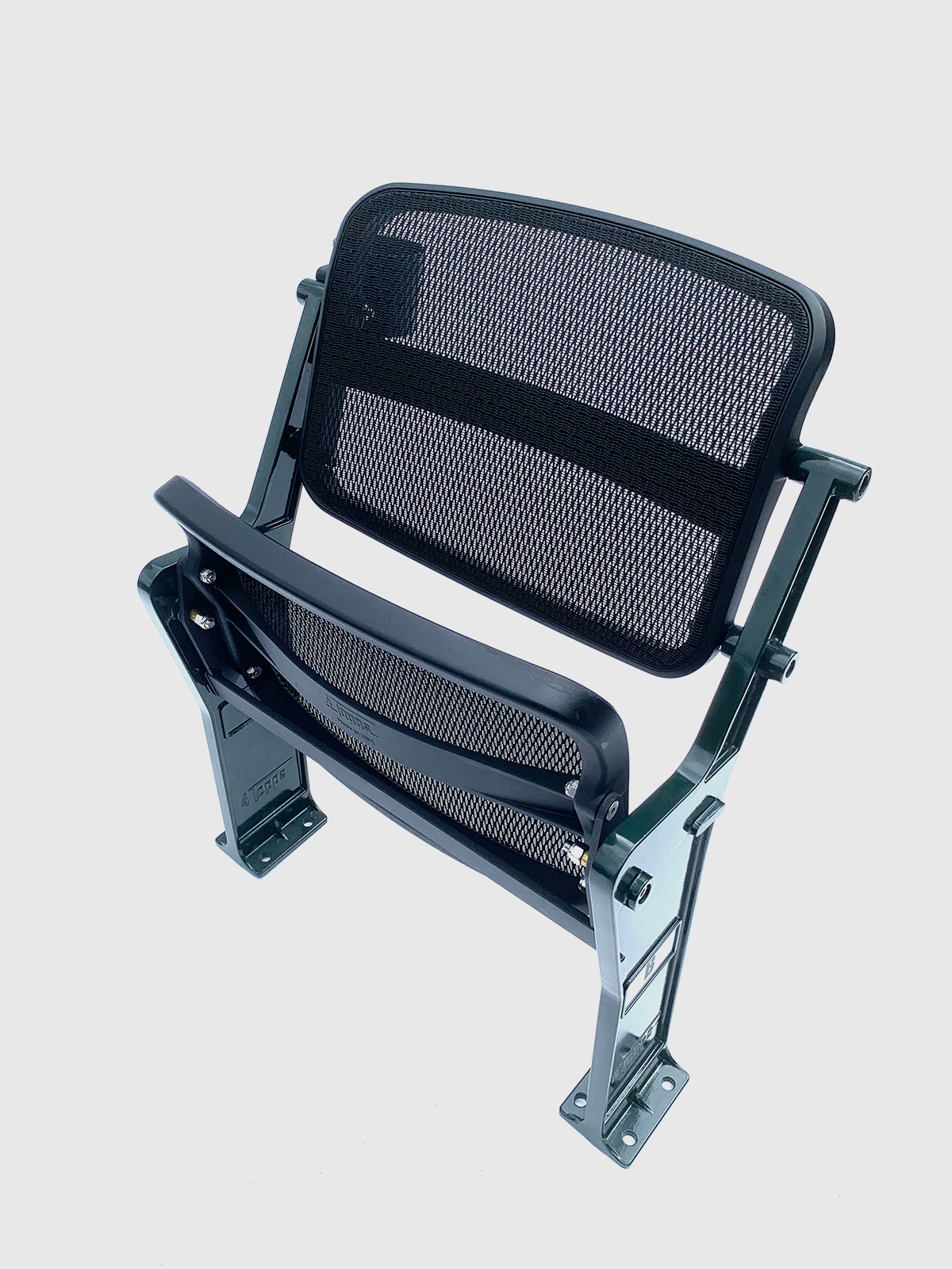 Top angled view of 4Topps slim line seat on white background