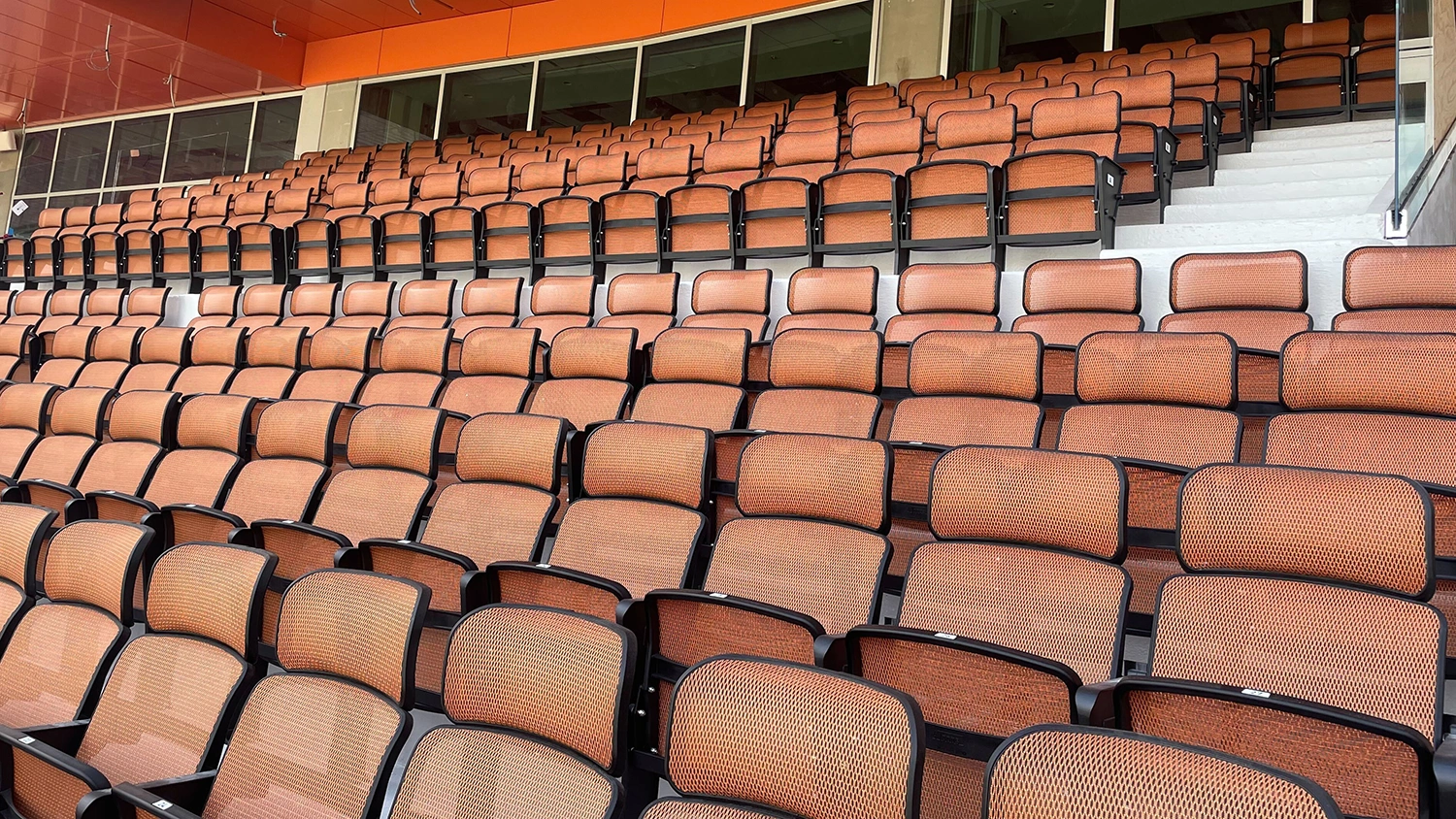 Clemson university orange mesh stadium seating