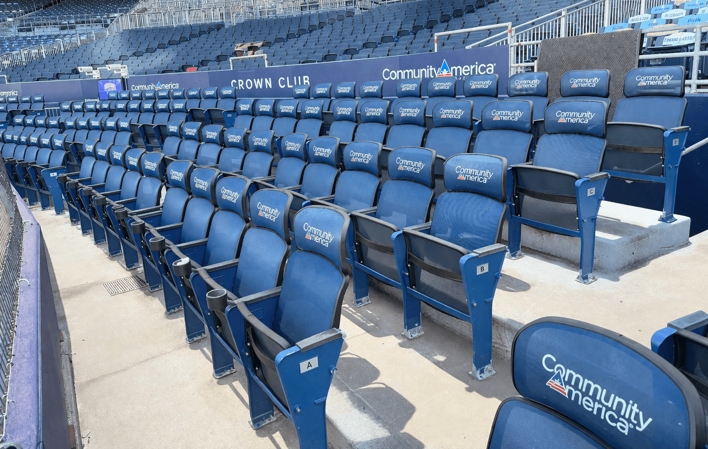 Branded Suite seats at Kaufmann Stadium